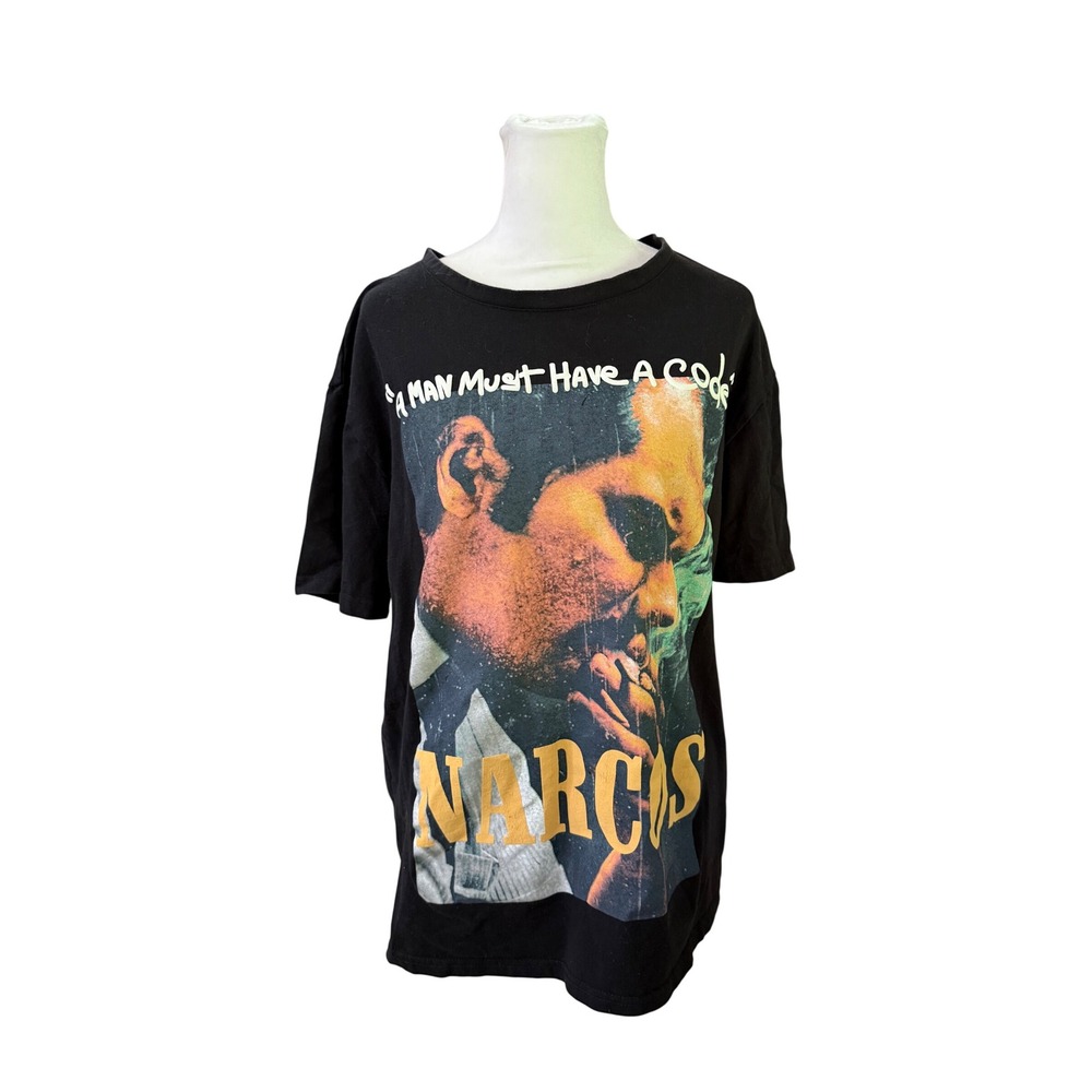 Narcos Pablo Escobar Graphic T-Shirt Reason Black Mens XL A Man Has‎ Code